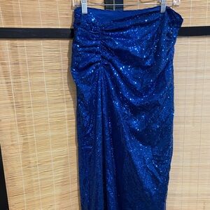 Blue Sequin Skirt